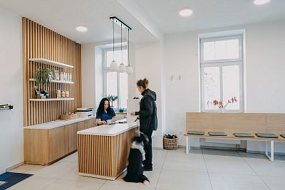 Příjem pacienta na recepci